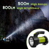 Rechargeable Bright Camping FlashLight for Emergency W/800LM, 3600mAh Capacity Battery Powered