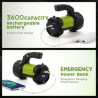 Rechargeable Bright Camping FlashLight for Emergency W/800LM, 3600mAh Capacity Battery Powered