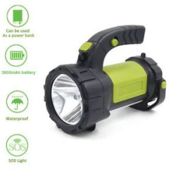 Rechargeable Bright Camping FlashLight for Emergency W/800LM, 3600mAh Capacity Battery Powered
