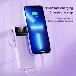 10,000mAh 2.1A Fast Charger Power Bank with Phone Stand.