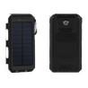 Portable 10000mAh Solar Power Bank w/Dual LED Flashlight