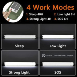 Inflatable 4000mAh Solar Charge/Power Bank Tube Light