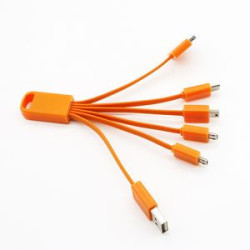 Premium 5-in-1 USB Charging Cable Mobile Charger w/Loop