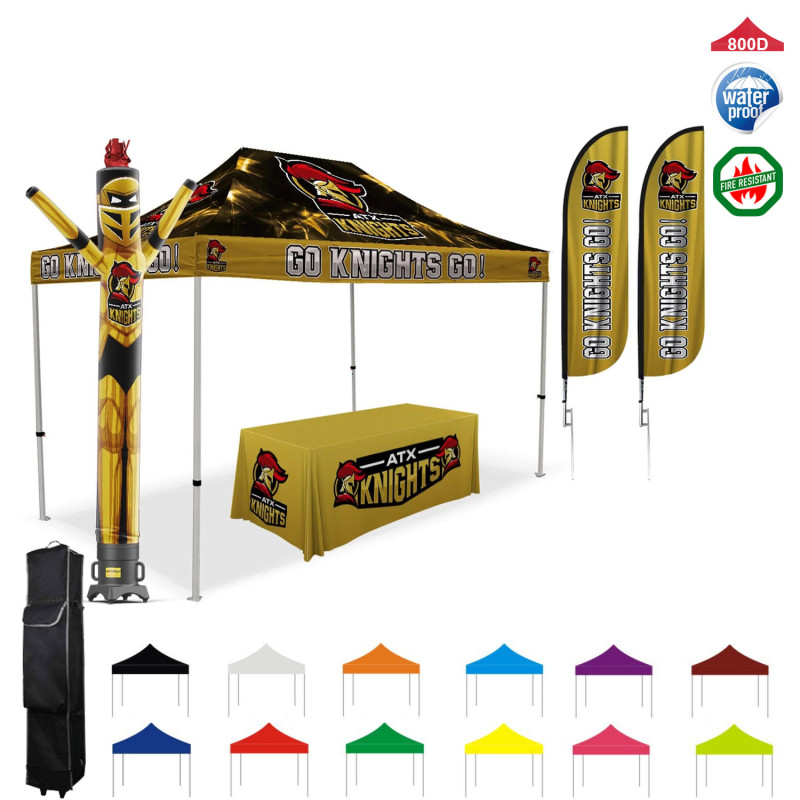 10' x 15' Commercial Grade Event Tent With Full Back Wall And Two Half Walls