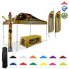 10' x 15' Commercial Grade Event Tent With Full Back Wall And Two Half Walls