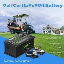Deep Cycle BMS 51.2V 150Ah LiFePO4 Lithium Batteries for Electric Golf Carts