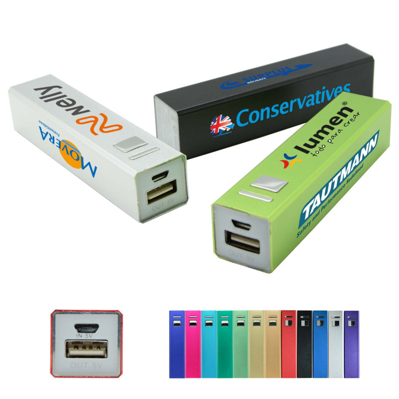 Rectangular Aluminum Power Bank - UL Certified