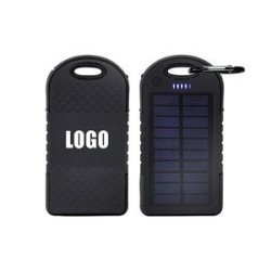 4000mAh Emergency Water Resistant Solar Power Bank - CE/FCC/RoHS Compliant