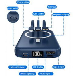 5000mAh Slim Mobile Wireless Charger Magnetic Power Bank