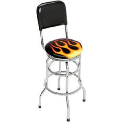Stylish and durable high bar stool with back