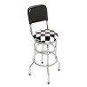 Stylish and durable high bar stool with back