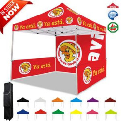 10' x 10' Promotional shelter tent with Single-Sided Full Wall & Doulbe sided 2 1/2 Walls