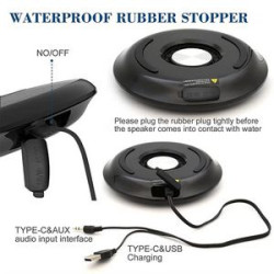 Hands-free Touch TWS Waterproof IPX6 Floating Wireless Speaker With Illuminate LOGO