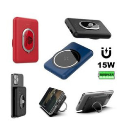 5000mAh Magnet Power Bank and Wireless Charger w/ Holder