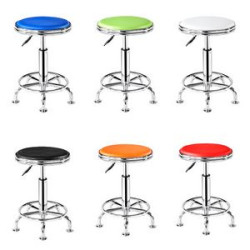 Double-Ring, 360 Degree Swivel Bar Stool w/Chrome Finish
