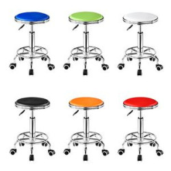 Double-Ring, 360 Degree Swivel Bar Stool w/Chrome Finish