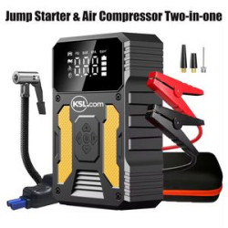 3000A Emergency Battery Booster Jump Starter with Emergency Tire Inflater Compressor