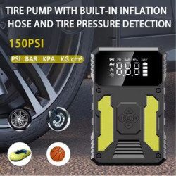 3000A Emergency Battery Booster Jump Starter with Emergency Tire Inflater Compressor