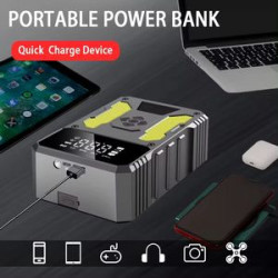 3000A Emergency Battery Booster Jump Starter with Emergency Tire Inflater Compressor