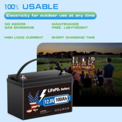12.8V 100Ah LiFePO4 Lithium Battery