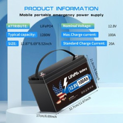 12.8V 100Ah LiFePO4 Lithium Battery