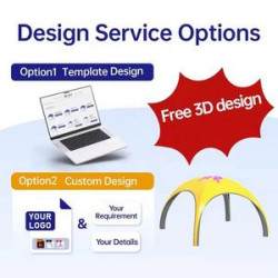 10'x10' Air Dome Fully Printed Inflatable Tent with Awning
