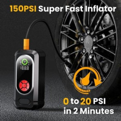 Custimized Portable Emergency battery booter w/ 150PSI Emergency inflater air compressor