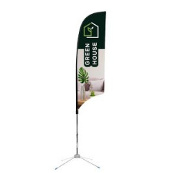 12' Concave Shape Feather Flag - 2 Side Imprint