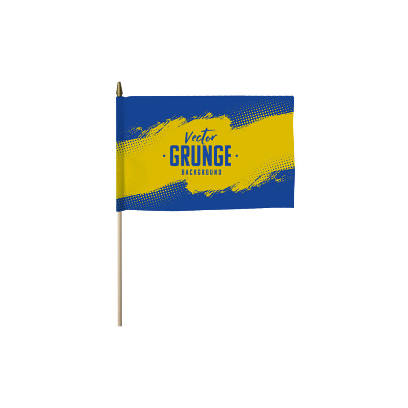 12"x18" Hand Held Flag - 2 Side Imprint