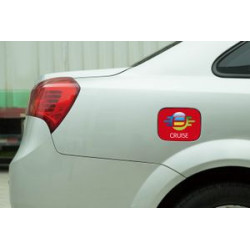 5.31"x5.31" Car Fuel Door Cover w Digital Print