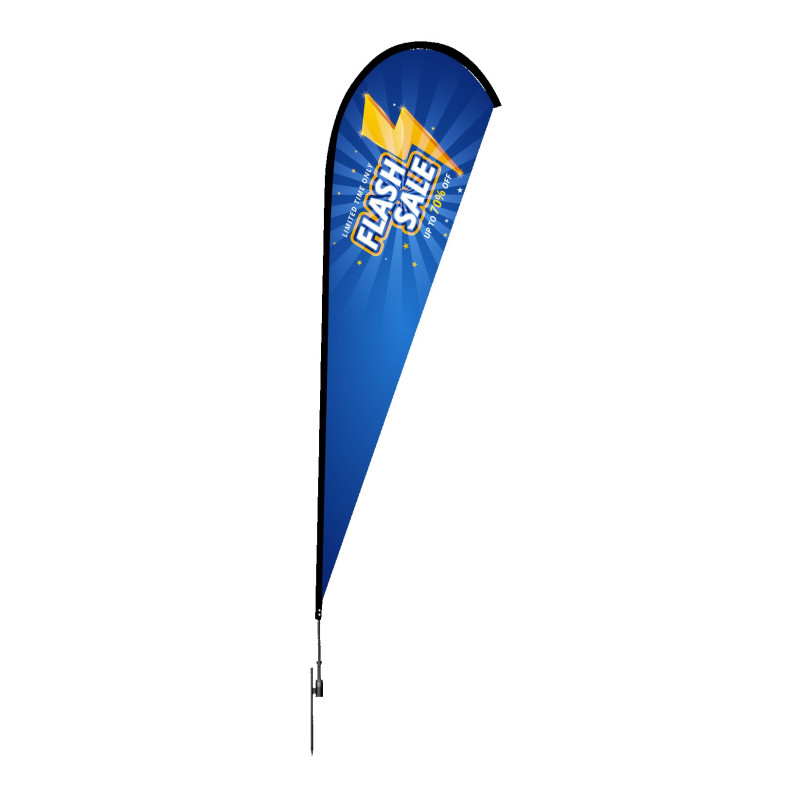 6' Teardrop Feather Flag - 1 Side Imprint