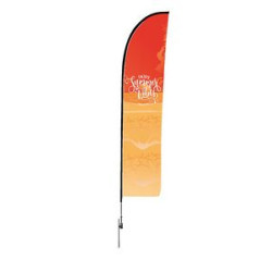 6' Concave Feather Flag -2 Side Imprint - Fabric Only