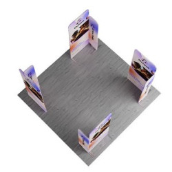 MagLock 4-Corner Fabric Booth Display Kit G - 10'w x 10'h