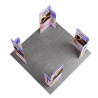 MagLock 4-Corner Fabric Booth Display Kit G - 10'w x 10'h