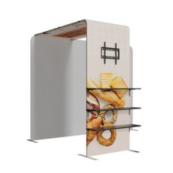 8'w x 8'h L-shaped Display with TV Bracket