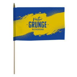 4"x6" Hand Held Flag - 2 Side Imprint