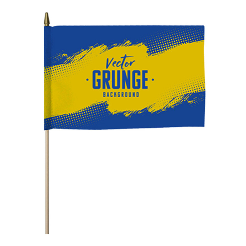 4"x6" Hand Held Flag - 2 Side Imprint