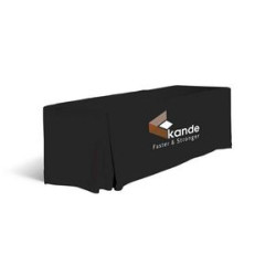 6' Pleated Premium Table Cover - 9oz Polyester w Digital Print