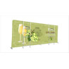 116" w x 89" h Straight Display w/Shelves & TV Bracket - 2 Side Imprint