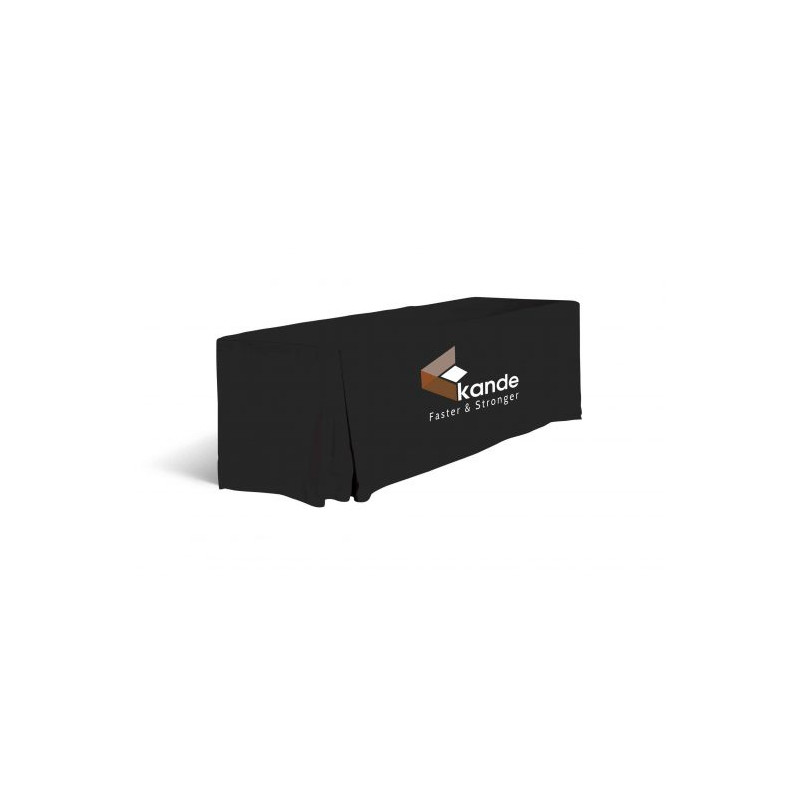 6' Pleated Standard Table Cover - 7oz Polyester w Dye Sublimation Print
