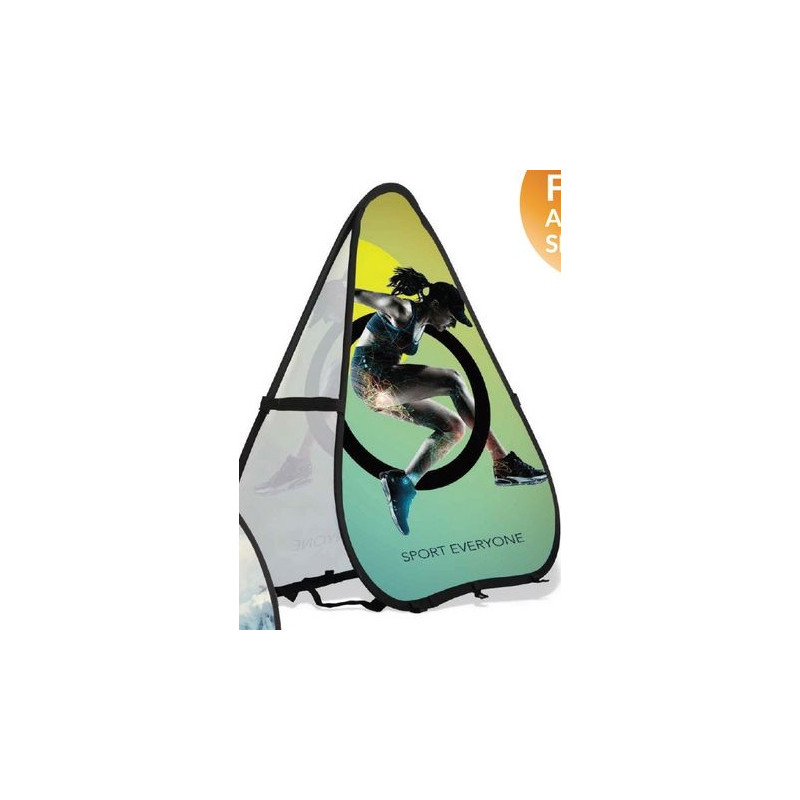 Triangle 2 Sided Pop Out Banner (59"x59")