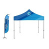 10x10' Standard Canopy Kit w Standard Hex Aluminum Frame, Dye Sub Canopy &12' 2-sided Feather Flag