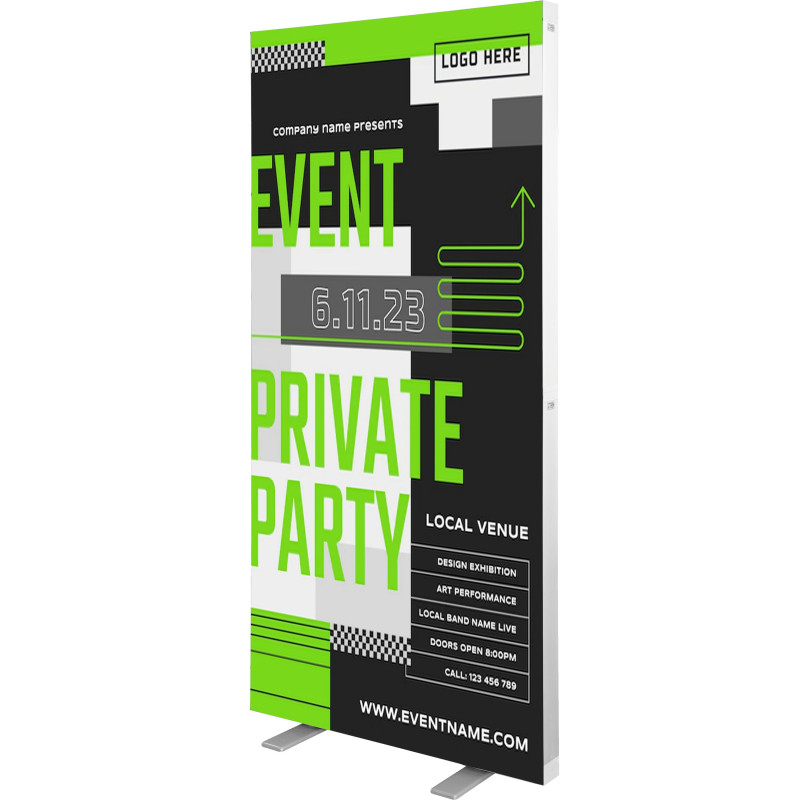 2.8'w x 6.6"h SEG Lighted Display w/Folding Frame