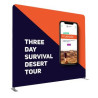 20' - 234" x 89"h Straight Fabric Display Wall Kit - Single Side Imprint