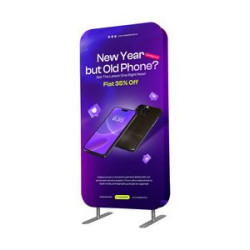 32"w x 63"h Phone Shape Display Stand