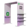 10'w x 7.5'h Square Arch Display with Shelves & TV Bracket