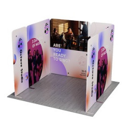MagLock U-Shape Fabric Booth Display Kit C - 9'w x 6.5'h