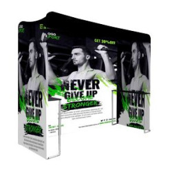 118" x 95" Square Booth Display w/Full Rear Wall