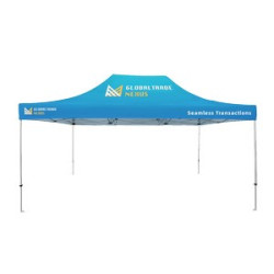10x20' Standard Hex Aluminum Frame w/Canopy (40mm post, 1.2mm gauge)