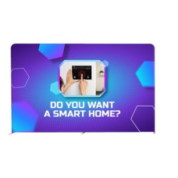 12'L x 89"h Straight Display Wall - Single-Sided